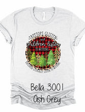 Load image into Gallery viewer, Tree Tops Glisten & Children Listen to Nothing Buffalo Plaid Tee