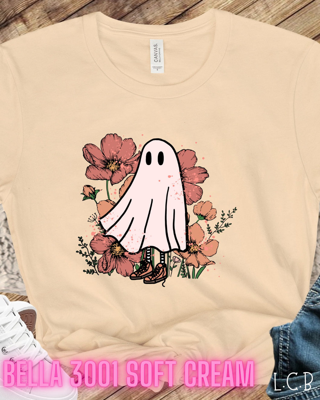 Flowers Ghost Soft Cream Unisex T-Shirt