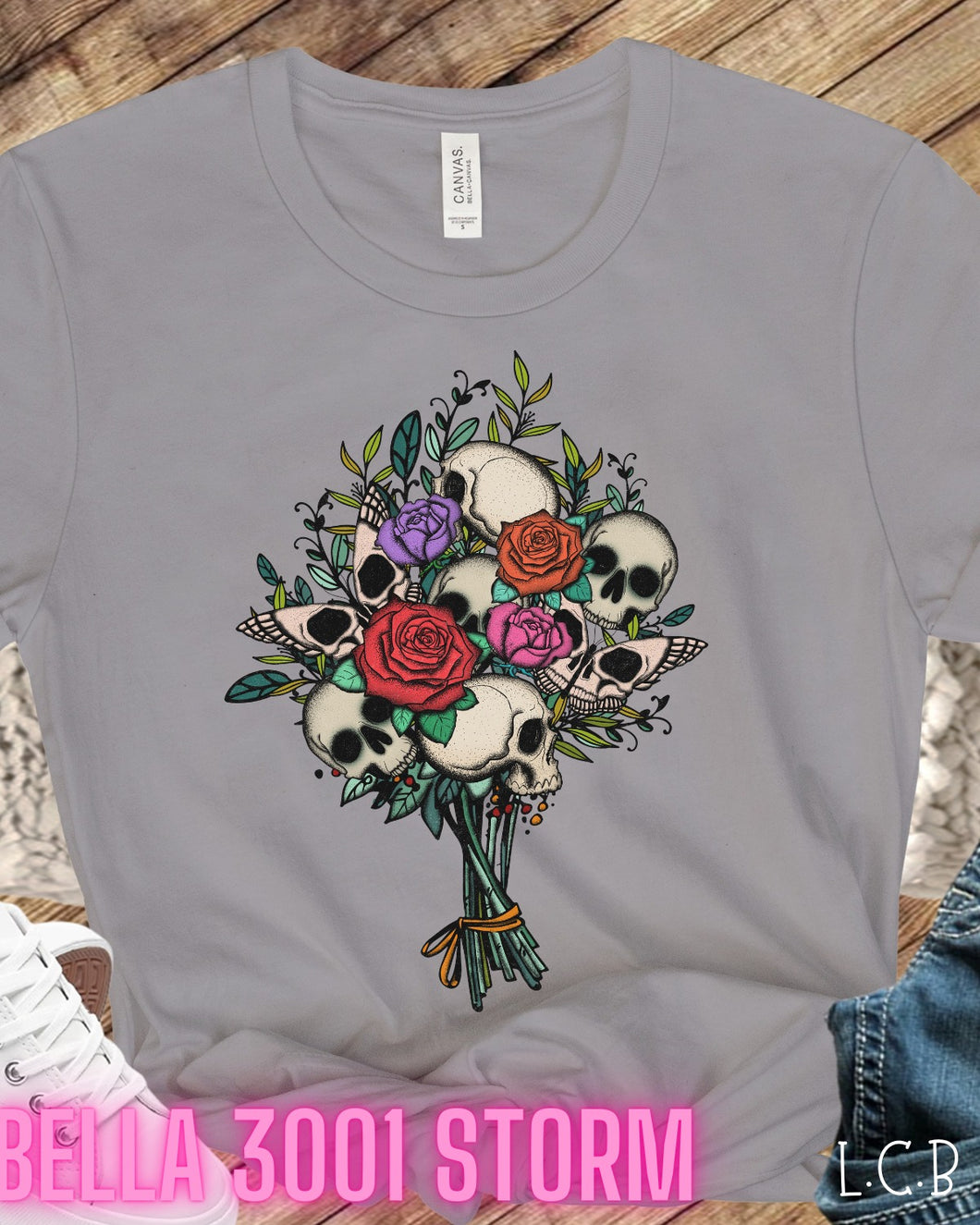 Skull Bouquet Storm Unisex T-Shirt