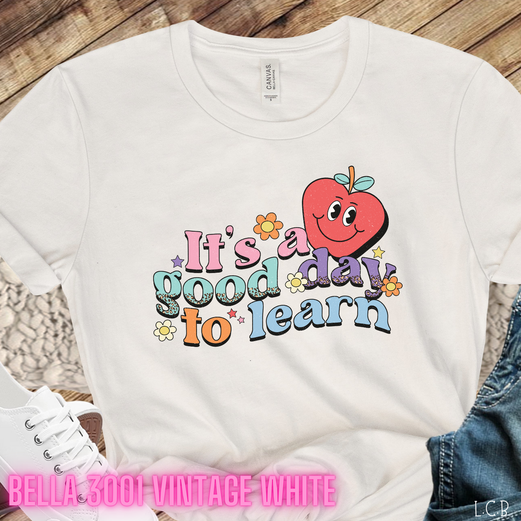 It's a Good Day to Learn Vintage White Unisex T-Shirt